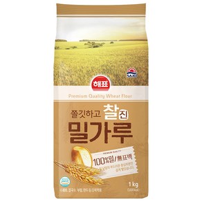 해표 쫄깃하고 찰진밀가루 1kg, 3개