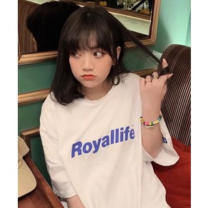 매장정품 ROYALLIFE RL001 오리지널 로고 반팔티 화이트 RL001WH 435937