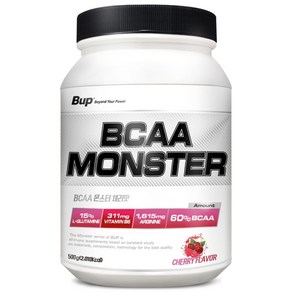 BUP BCAA몬스터 체리맛 류신 아미노산 헬스보충제 BCAA, 500g, 1개