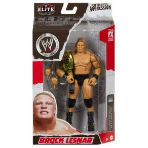 WWE Elite Collection 무자비한 공격성 시리즈 관절형 레슬링 액션 피규어 (브록 레스너), 1개