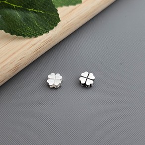 비즈톡 [SVP-02-05]순은펜던트 실버925 행운 네잎클로버 네잎꽃 통과형 7mm