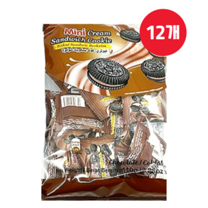 미니 크림 샌드위치 쿠키 초콜릿맛 110g x 12개