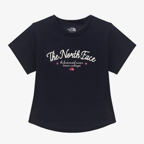 노스페이스 여성 레터링 반팔 라운드티 DARK_NAVY NT7UR33J