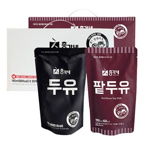 [총각네] 총각네 검은콩 담백한두유 20봉+팥두유15봉, 1세트, 190ml