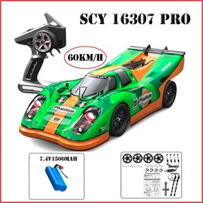 (알라샵) SCY16307 PRO Rc 자동차 1/16 2.4GHz 4WD 조명창치, 그린, 1개