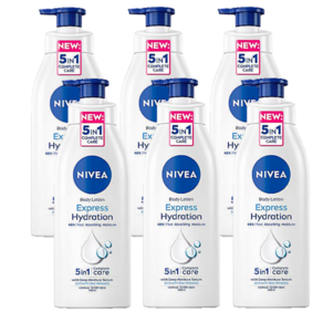 호주 니베아 바디로션 익스프레스 빠른흡수 Nivea Expess Hydation Body Lotion Fast Absobing, 400ml, 6개