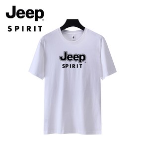 JEEP SPIRIT 남성 오버핏 반팔 티셔츠 남자 여름 패션 JPHB2502