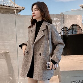 [올리비에클로짓(OLIVIERs CLOSET)] [올리비에스클로젯] 체크소매 헤링본 자켓_O2411JK606D