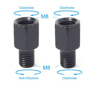 오토바이 미러 어댑터 M10 10MM M8 8MM 백미러 변환 볼트 시계 방향 방지 오른쪽 왼쪽 스레드 한 쌍