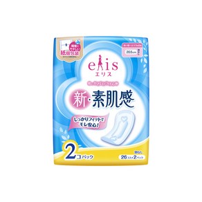 엘리스 신 맨살감 생리대 날개없음 20.5cm 26매입x2, 엘리스 신 맨살감 생리대 날개없음 20.5cm 26매입, 2개