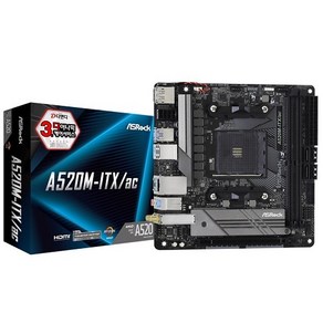 애즈락 AMD CPU용 메인보드 A520M-ITX/AC (디앤디컴)