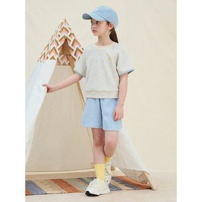 [브랜드정품]빈폴키즈 공식브랜드관 [BEANPOLE KIDS] 여아 와플 반팔 티셔츠 반바지 상하세트 베이지 (BI5342G07A) 등교룩 등원룩
