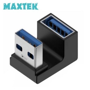 맥스텍 MT467 USB3.2 M/F 연장젠더 하향180도 U형꺽임, 1개