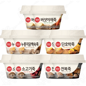 (상온)[비비고]죽267g10종세트/누룽지닭백숙2 전복2 버섯야채2 소고기2 단호박2, 3세트, 2.8kg