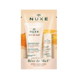 NUXE 프랑스 정품 눅스 레브 드 미엘 핸드크림30ml + 립밤4g 세트, 30ml, 1개