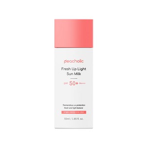 [블랙프라이데이 최대 59% 할인] 피치홀릭 프레쉬업 라이트 선밀크 55ml(SPF50+) 쟁여두고 사용하는 안전한 무기자차 톤업 선크림