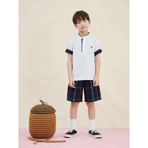 [브랜드정품]빈폴키즈 [BEANPOLE KIDS] 체크 매치 반팔 상하 세트 아이보리 (BI5442U020) 여름등교등원룩 반팔상하복