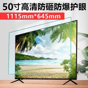 TV 화면 보호기 티비 강화유리 보호필름 커버 모니터 방폭, 1개, 50인치 1115X645mm 청광차단