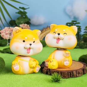 체리레이 시바견 사무실 차량 악세사리 흔들인형 2P [1168], 1개, AB
