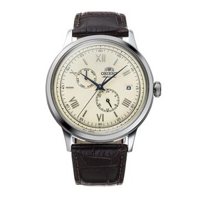 [오리엔트]ORIENT Bambino 밤비노 자동 감기 손목시계 기계식 일본제 오토매틱 국내 메이커 보증 첨부 RN-AK0702Y 맨즈 아이보리