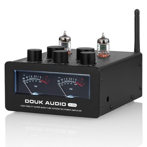 Douk Audio T6PRO HIFI TPA3255 블루투스5.1 진공관 앰프 VU미터, 48V전원