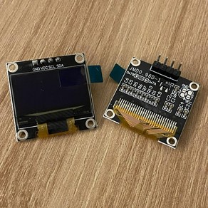 아두이노 0.96 인치(inch) 4핀(Pin) SSD1315(SSD1306 Upgade Vesion) OLED / Inteface SPI I2C 0.1%의 비밀, 흰색(White), 1개