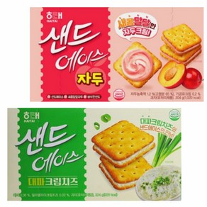 해태 샌드에이스 2가지맛(대파크림치즈 +자두), 1개