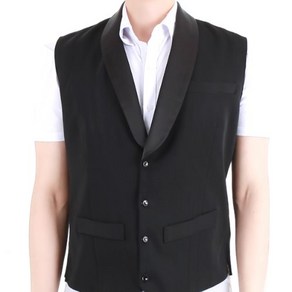 남성댄스복 라인 라틴 스포츠댄스복 DANCE SPORTS VEST 조끼 MDT1900 공단카라 조끼, 검정, L(100)