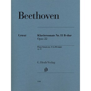 베토벤 피아노 소나타 11번 헨레 악보 Beethoven Piano Sonata no. 11 B flat majo op. 22 [HN1310] Henle 헨레