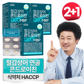 철갑상어 연골 콘드로이친 1200 MBP 식약청 HACCP 알레, 3개, 60정