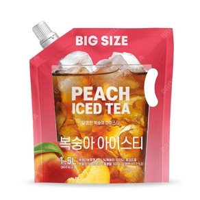 스위츠 복숭아 아이스티 1.5L X 1개 /대용량 파우치 액상 에이드, 단일