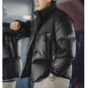 남성 다운 아메리칸 블랙 90백덕다운 하이넥 도톰 방한 야상 자켓 겨울 Down Jacket FXTS2401285