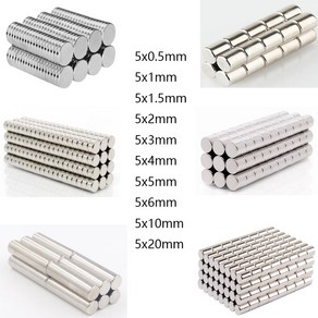 초강력 네오디움자석 다이소자석 네오디움자석 다이소 102050100pcs 직경 5mm 미니 소형 원형 영구 ndfeb 디스크, 5x1mm(100개)