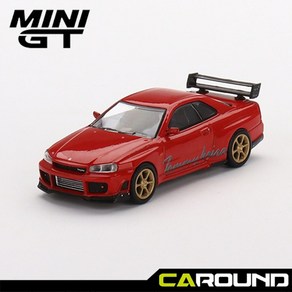 미니지티(543) 1:64 닛산 스카이라인 GT-R (R34) Tommykaia R-z 레드, 1개