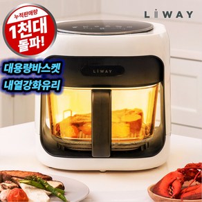 리웨이 글라스 에어프라이어 대용량 4.5L, LWAF-G4545