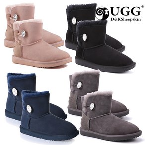 UGG 호주 어그부츠 여성 털부츠 버튼 숏 앵클 스와로브스키 DK