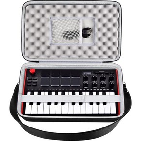 GWCASE MIDI 컨트롤러 케이스 AKAI Pofessional MPK Mini MK3 플레이MKII 25 키 USB 키보드 컨트롤러와 호환 가능합니다. 메쉬 포켓과 어깨끈이, gay, gay