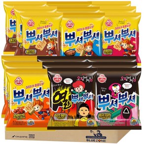 블루존 뿌셔뿌셔 6종 1614g (양념치킨90g x3+떡볶이90g x3+불고기90g x3+바베큐90g x3+매운맛90g x3+버터구이오징어맛88g x3), 1개