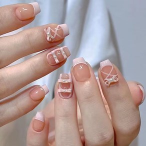 걸스코코 겨울신상 네일팁 인조네일팁 셀프연장 인조 팁, 2개, NAIL-N614