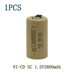 충전식 배터리 팩 전동 공구 범용 파워 뱅크 고속 충전 니켈 CD 1.2V SC 2800mAh, 1개