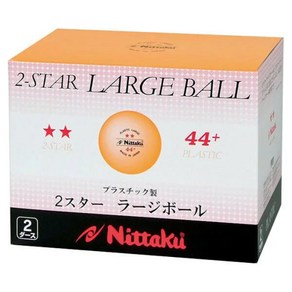 Nittaku 닛타쿠 2성 44mm 플라스틱 라지볼 탁구공 24입, 24개