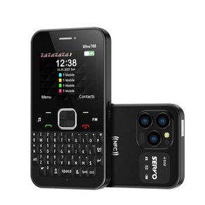 오리지널 SERVO Ulta700 NFC 잠금 해제 핸드셋 휴대폰 4 SIM 2G GSM 통화 녹음 손전등 쿼티 키보드 휴대, 한개옵션1, 06 Black