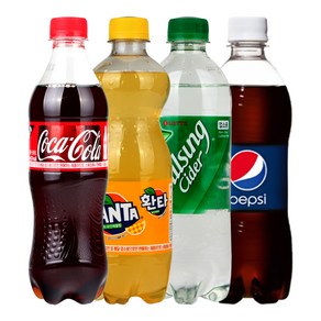 코카콜라 환타 칠성사이다 펩시콜라 업소용 500ml 각6병 총 24병, 1세트