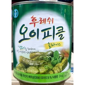 후레쉬 오이피클(일가집 슬라이스 3kg) X6 업소용 피클 통조림, 6개, 3kg