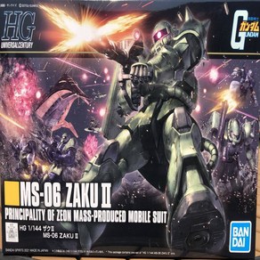 wIGGLE_HGUC 1of144 MS-06 ZAKU2 자쿠2 건담, 1개