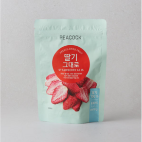 피코크 딸기 그대로 동결건조칩, 3개, 18g