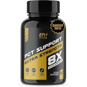 EPN Supplements PCT 서포트 엑스트라 스트렝스 8X 페누그리크 밀크씨슬 60, 1개, 60정