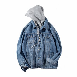 남자 오버핏 후드 탈부착 데님 자켓 men's jacket 7K218