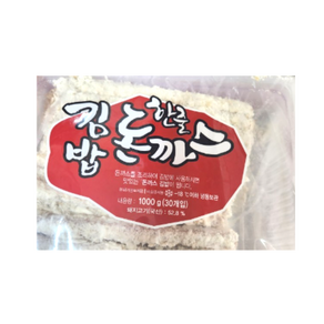 김밥 한줄 돈까스 1000g / 냉동 한맥식품 돈가스 30개입, 1kg, 4개