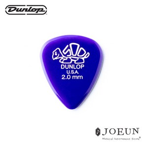 던롭(Dunlop) 기타피크 DELRIN 델린시리즈(2.0mm) 현음악기, 1개